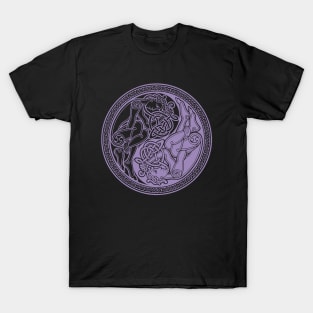 Celtic Yin Yang - purple T-Shirt